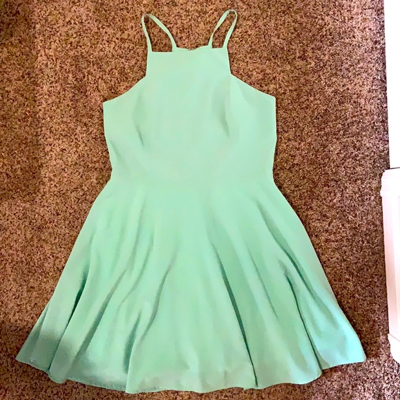Lulus green razor back dress - Picture 1 of 3
